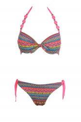 Maillot de bain balconnet imprimé aztèque