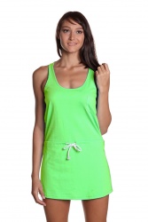 Robe de plage vert fluo uni