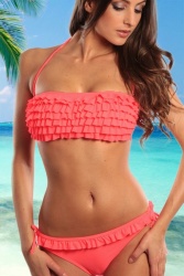 Maillot de bain Bandeau à franges Malibu Corail