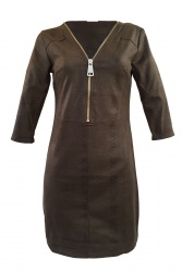 Robe effet serpent - vert kaki