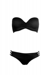 Maillot de ban 2 pièces bandeau noir