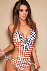 Trikini une pièce tendance bleu