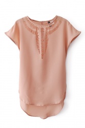 Tee-shirt manches courtes beige uni