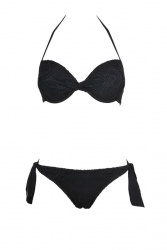 Maillot push up crochet noir pas cher