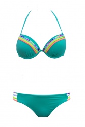 Bikini 2 pièces rembourré vert Emeraude