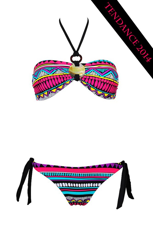 maillot de bain bandeau ethnique